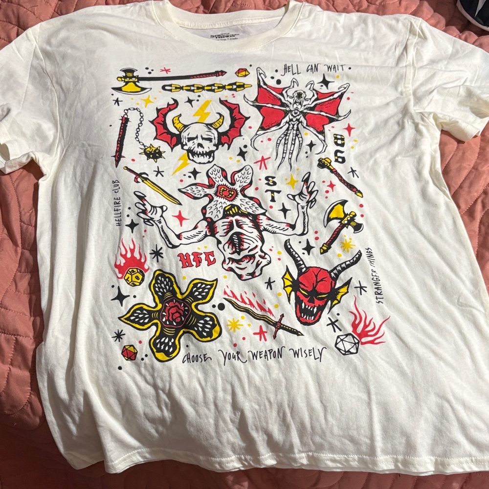 Stranger Things Hellfire Club White T-Shirt